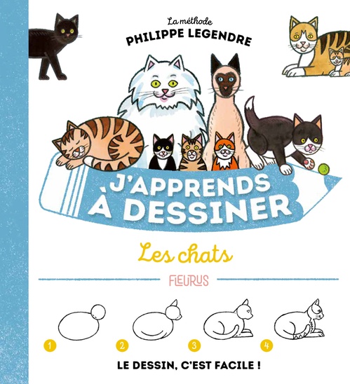 ebook cover of J'apprends à dessiner les chats, by Philippe Legendre