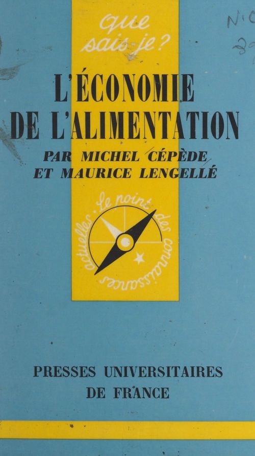 ebook cover of L'économie de l'alimentation, by Michel Cepede, Maurice Lengelle
