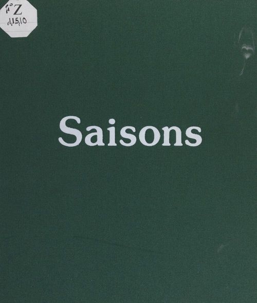 Couverture ebook de Saisons, de Marie-Claude Studer