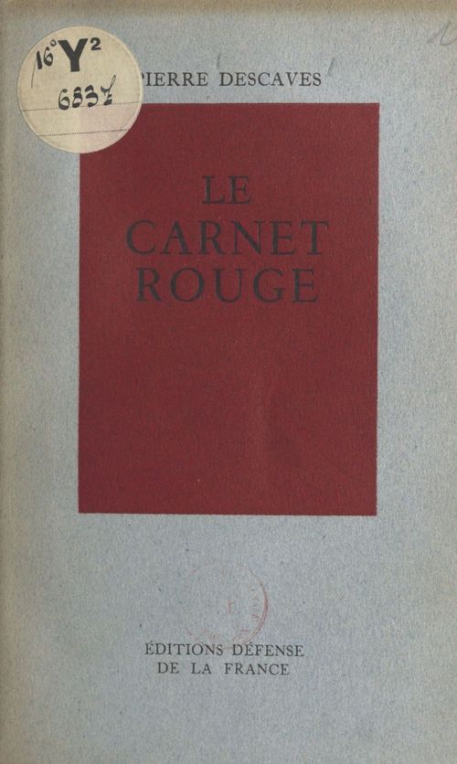 Couverture ebook de Le carnet rouge, de Pierre Descaves