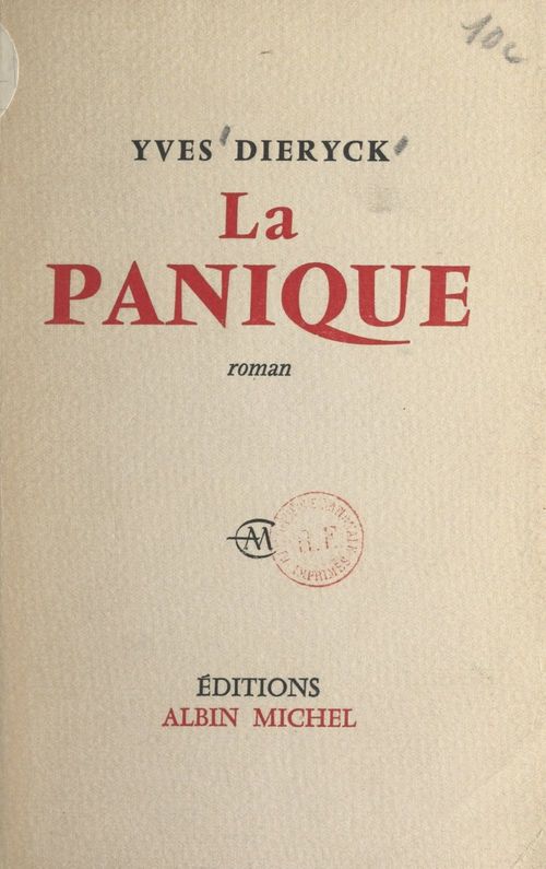 Couverture ebook de La panique, de Yves Dieryck