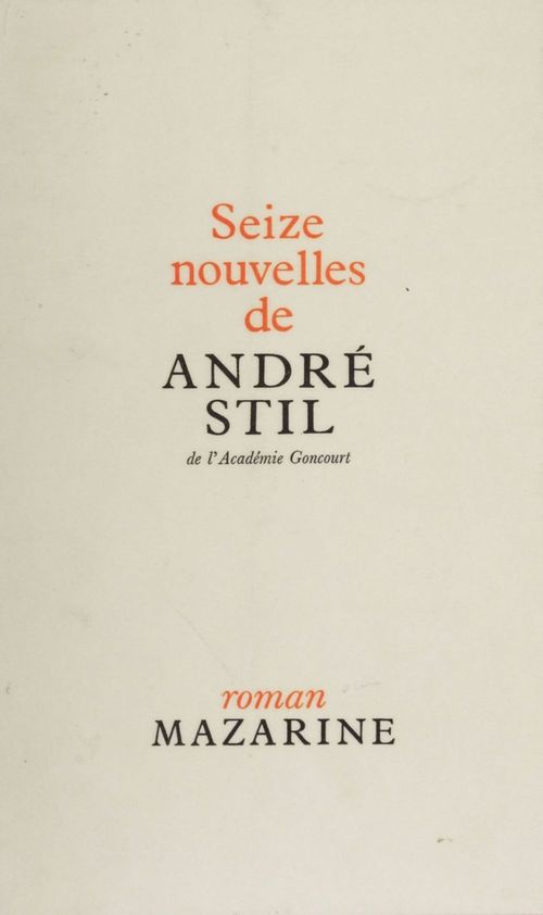 ebook cover of Seize nouvelles, by Andre Stil