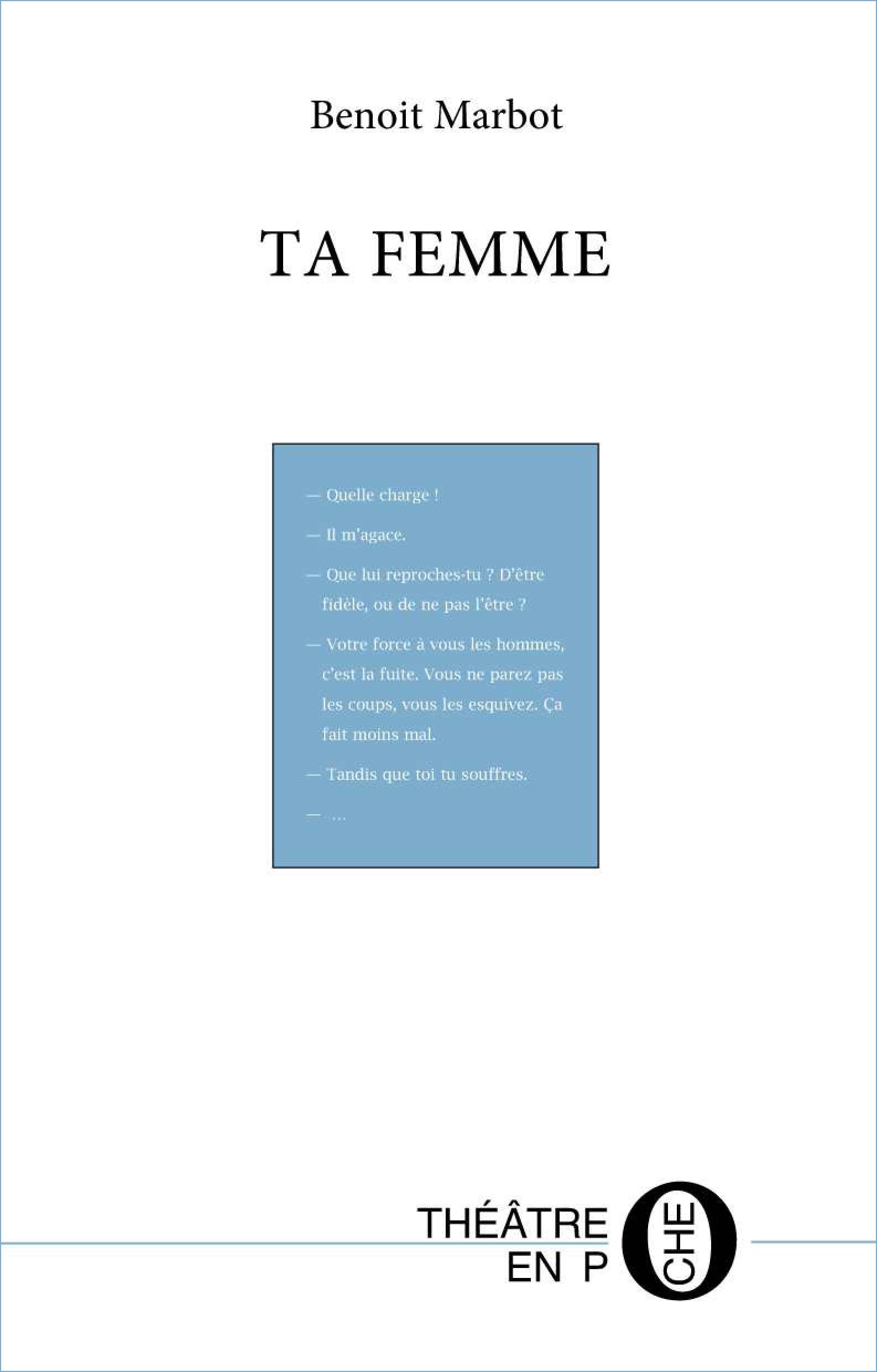 Couverture ebook de Ta femme, de Benoît Marbot