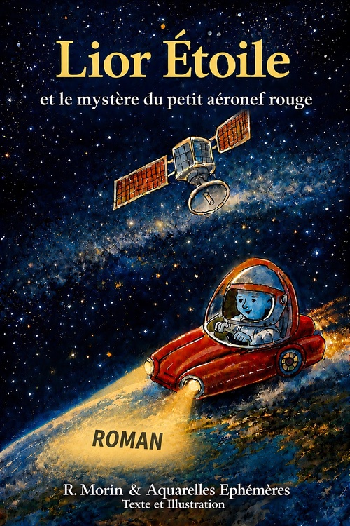 Couverture ebook de Lior Étoile et le mystère du petit aéronef rouge, de Raphael Morin
