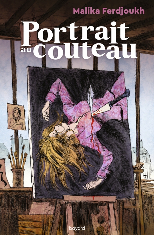 ebook cover of Portrait au couteau, by Malika Ferdjoukh