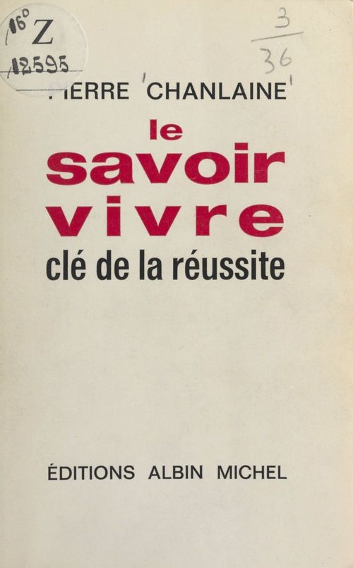 ebook cover of Le savoir-vivre, by Pierre Chanlaine