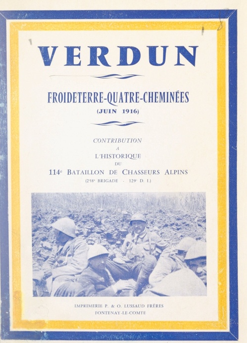 Couverture ebook de Verdun, Froideterre-Quatre-Cheminées (juin 1916), de Lionel Cabany