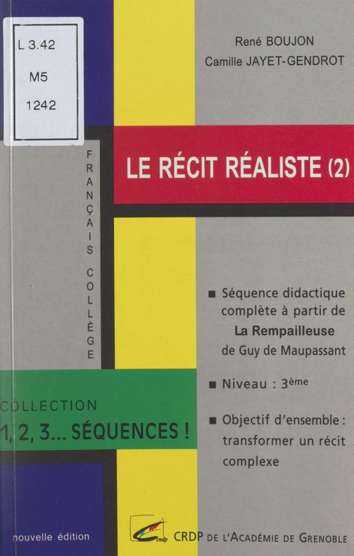 Couverture ebook de Le récit réaliste (2), de Camille Jayet-Gendrot, Rene Boujon