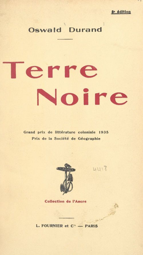 Couverture ebook de Terre noire, de Oswald Durand