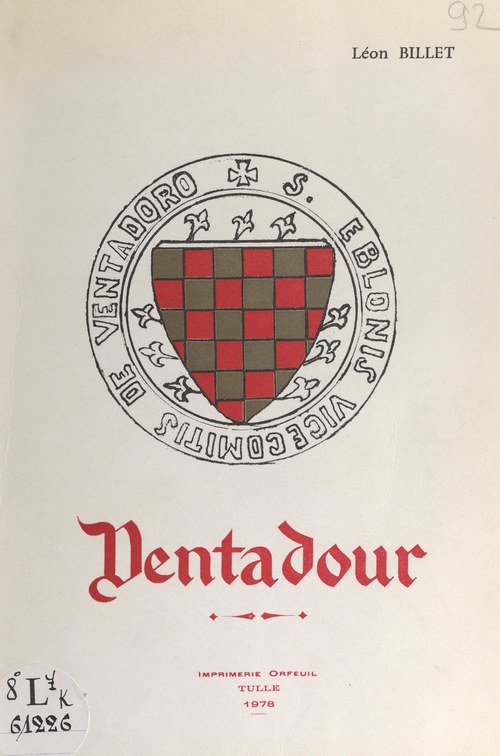 Couverture ebook de Ventadour, de Leon Billet