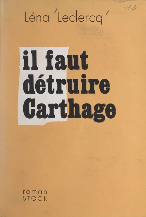 Couverture ebook de Il faut détruire Carthage, de Lena Leclercq