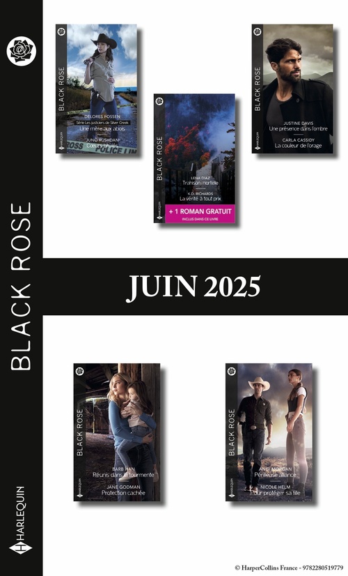 Couverture ebook de Pack mensuel Black Rose - 10 romans + 1 titre gratuit (Juin 2025), de Collectif