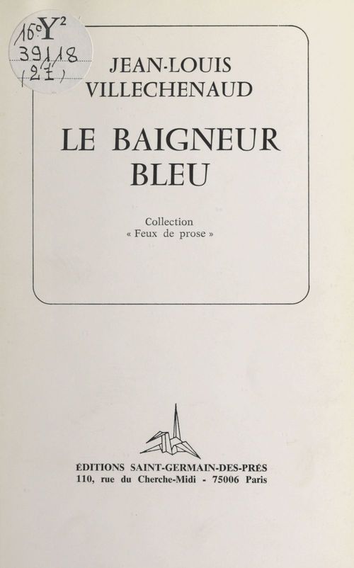 Couverture ebook de Le baigneur bleu, de Jean-Louis Villechenaud