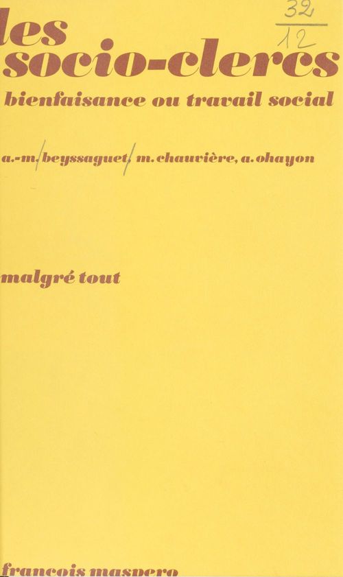 ebook cover of Les socio-clercs, by Anne-Marie Beyssaguet, Michel Chauvière, Annick Ohayon