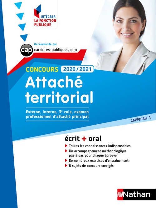 ebook cover of Concours Attaché territorial 2020/2021 - N° 40 - Catégorie A (IFP) - (EFL3) - 2020, by Collectif