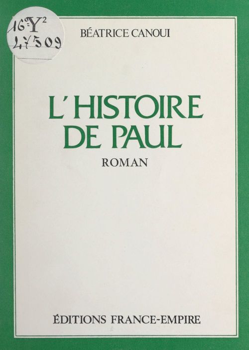 Couverture ebook de L'histoire de Paul, de Beatrice Canoui