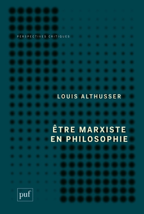 ebook cover of Être marxiste en philosophie, by Louis Althusser