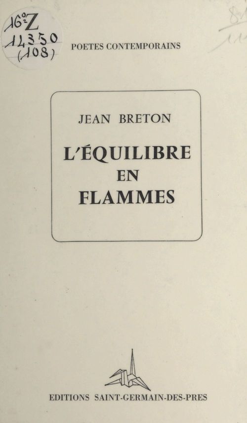 ebook cover of L'équilibre en flammes, by Jean Breton