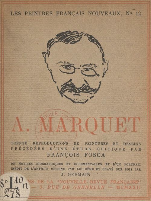ebook cover of A. Marquet, by Francois Fosca