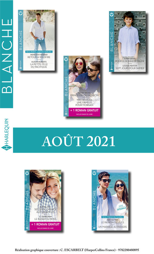 Couverture ebook de Pack mensuel Blanche - 10 romans + 2 gratuits (Août 2022), de Collectif