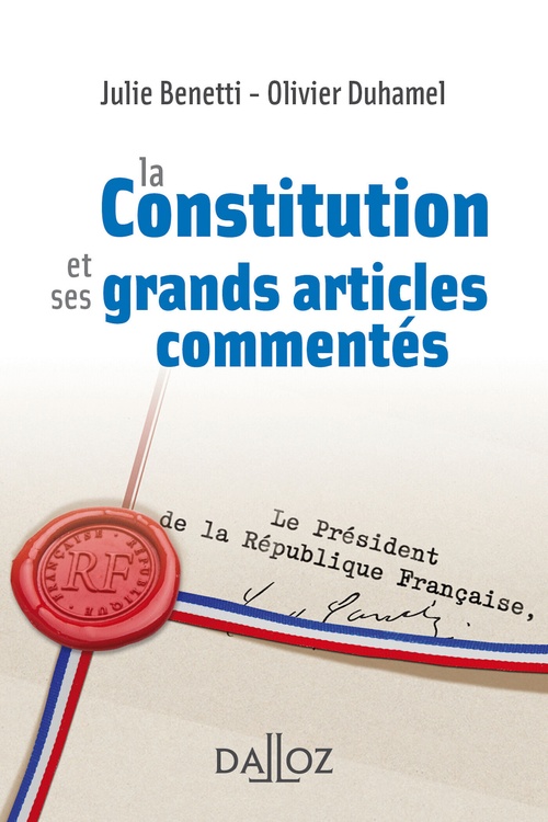 ebook cover of La Constitution de la République française et ses grands articles commentés, by Ferdinand Mélin-Soucramanien