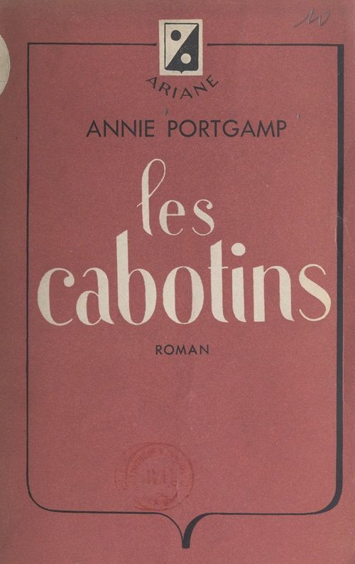 Couverture ebook de Les cabotins, de Annie Portgamp