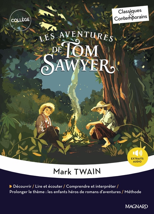 Couverture ebook de Les Aventures de Tom Sawyer - Classiques et Contemporains, de Mark Twain