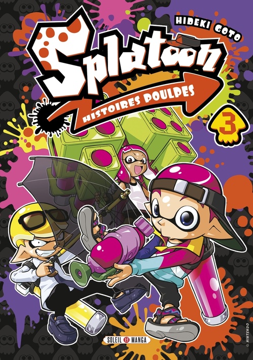 Couverture ebook de Splatoon Histoires Poulpes T03, de Nintendo, Hideki Goto