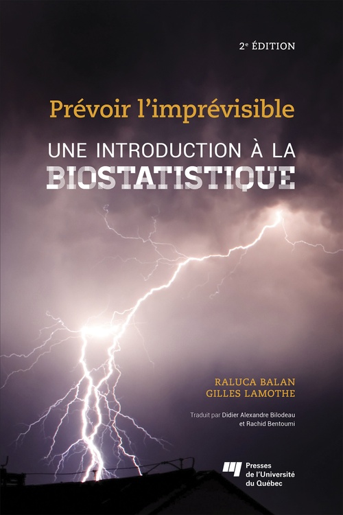 Couverture ebook de Une introduction à la biostatistique, 2e édition, de Raluan Balan, Gilles Lamothe