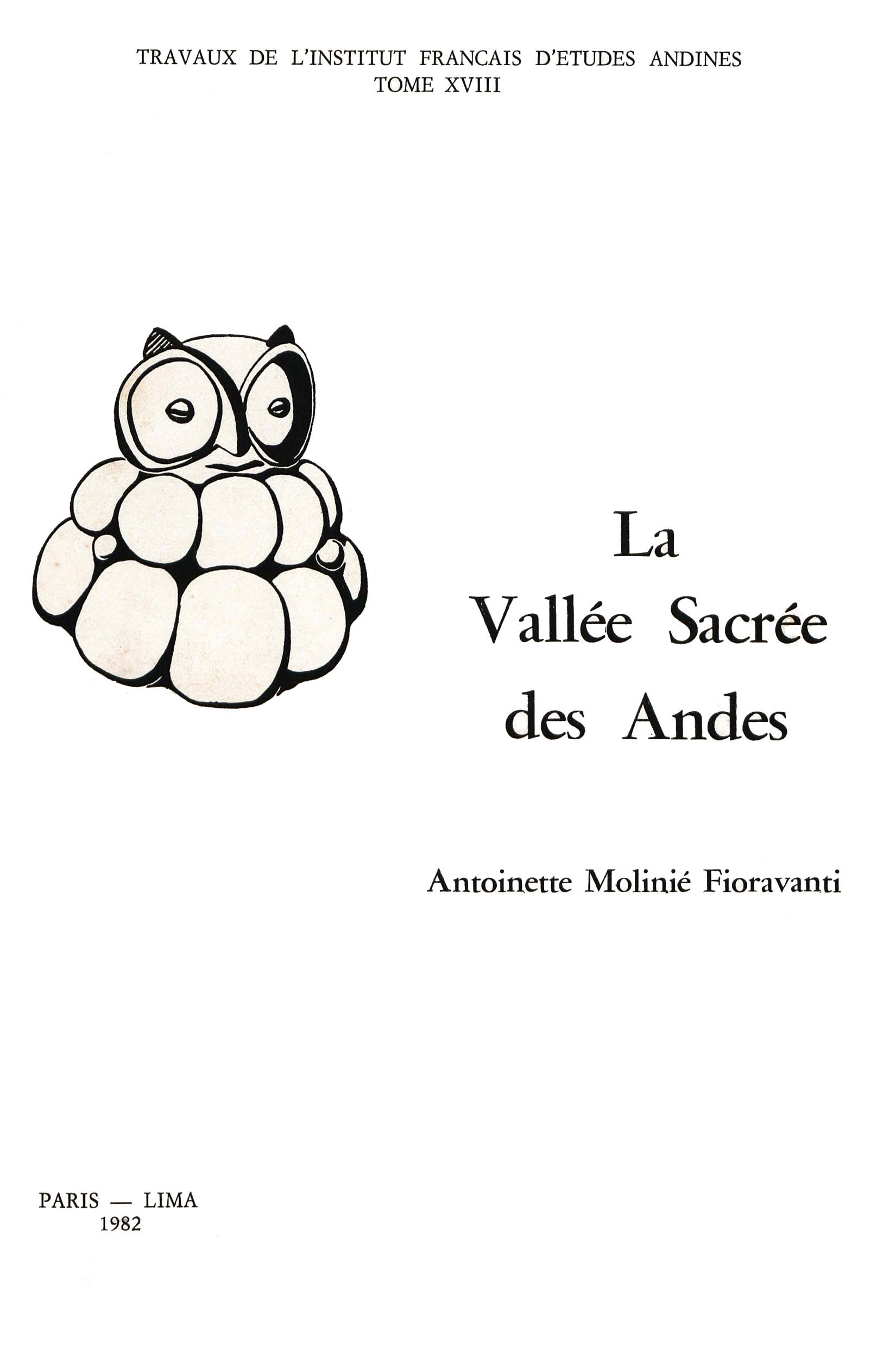 ebook cover of La vallée sacrée des Andes, by Antoinette Molinié Fioravanti