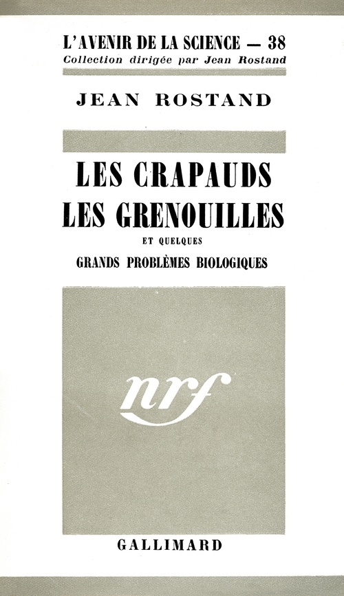 Couverture ebook de Les crapauds, les grenouilles et quelques grands problèmes biologiques, de Jean Rostand