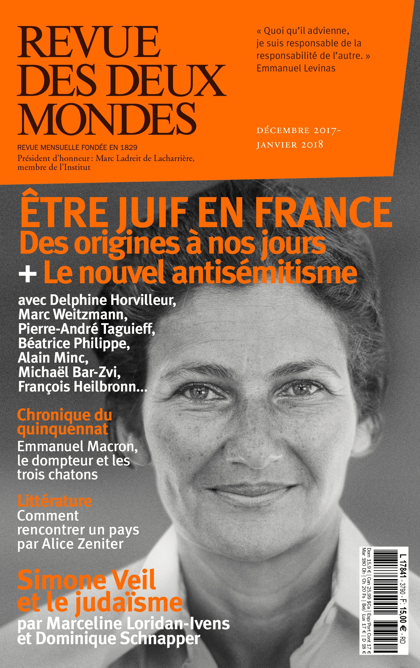 Couverture ebook de Revue des Deux Mondes décembre 2017 janvier 2018, de Revue Des Deux Mondes