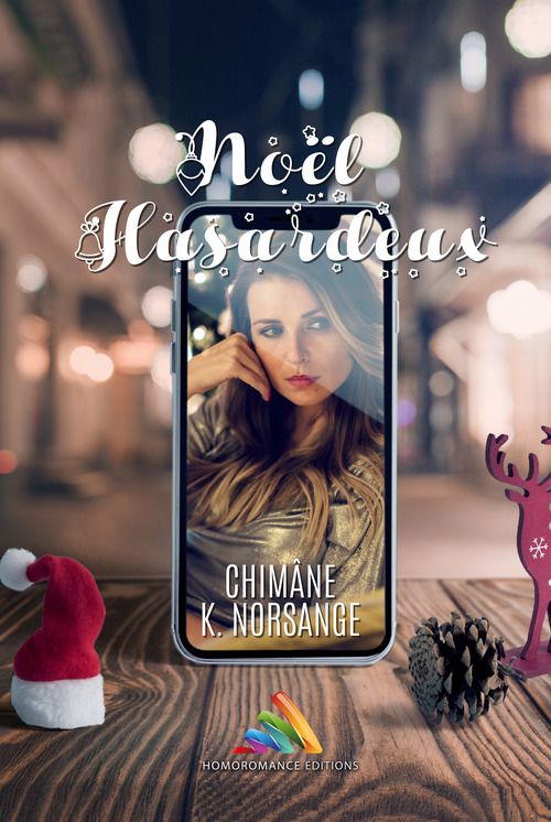 Couverture ebook de Noël hasardeux | Roman lesbien, livre lesbien, de Chimane K. Norsange