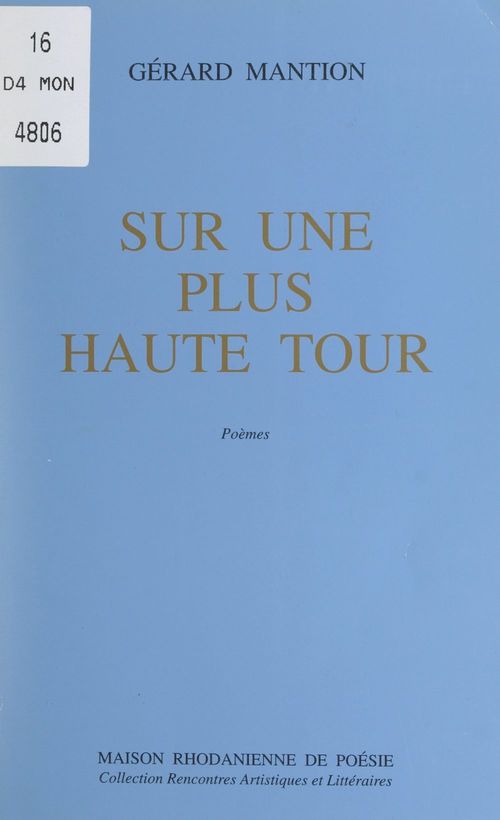 Couverture ebook de Sur une plus haute tour, de Gerard Mantion