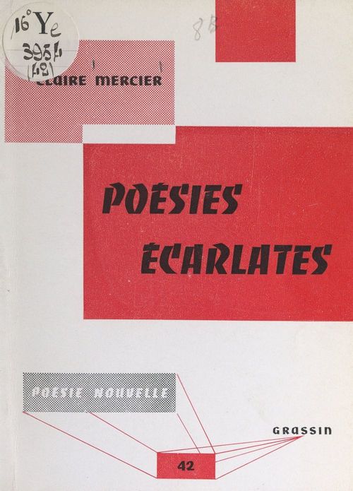ebook cover of Poésies écarlates, by Claire Mercier