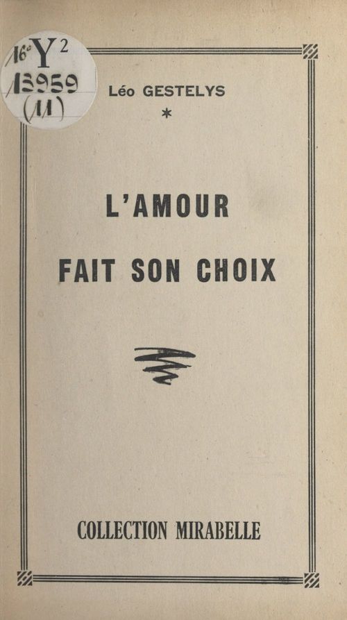 ebook cover of L'amour fait son choix, by Leo Gestelys