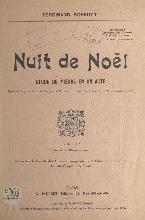 Couverture ebook de Nuit de Noël, de Ferdinand Bossuyt