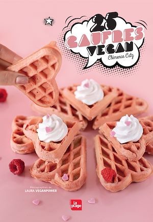 Couverture ebook de 25 gaufres vegan, de Clémence Catz