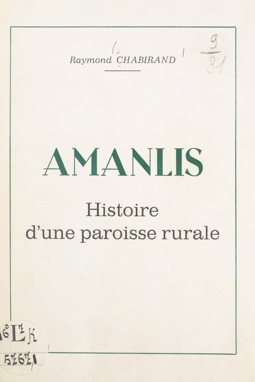 Couverture ebook de Amanlis, de Raymond Chabirand