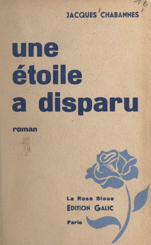 Couverture ebook de Une étoile a disparu, de Jacques Chabannes