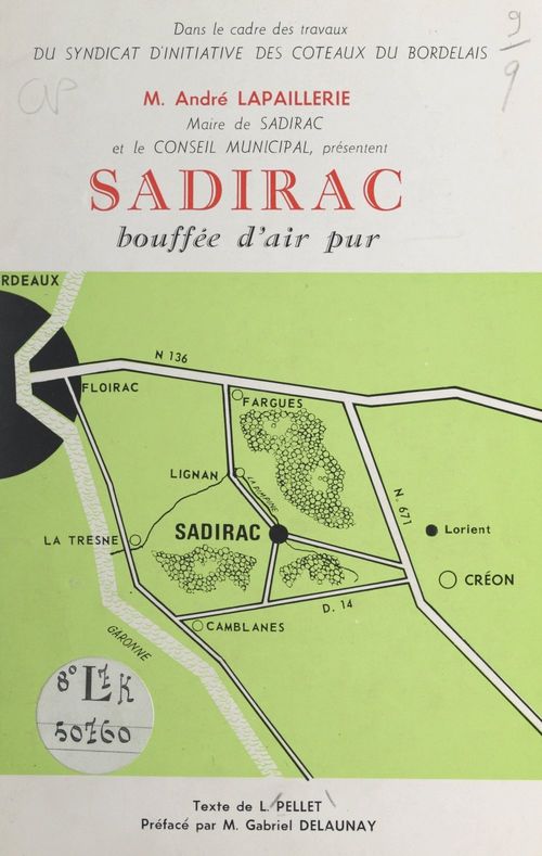 ebook cover of Sadirac, bouffée d'air pur, by Louis Pellet