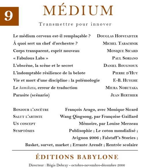 ebook cover of Médium n°9, octobre-décembre 2006, by Collectif