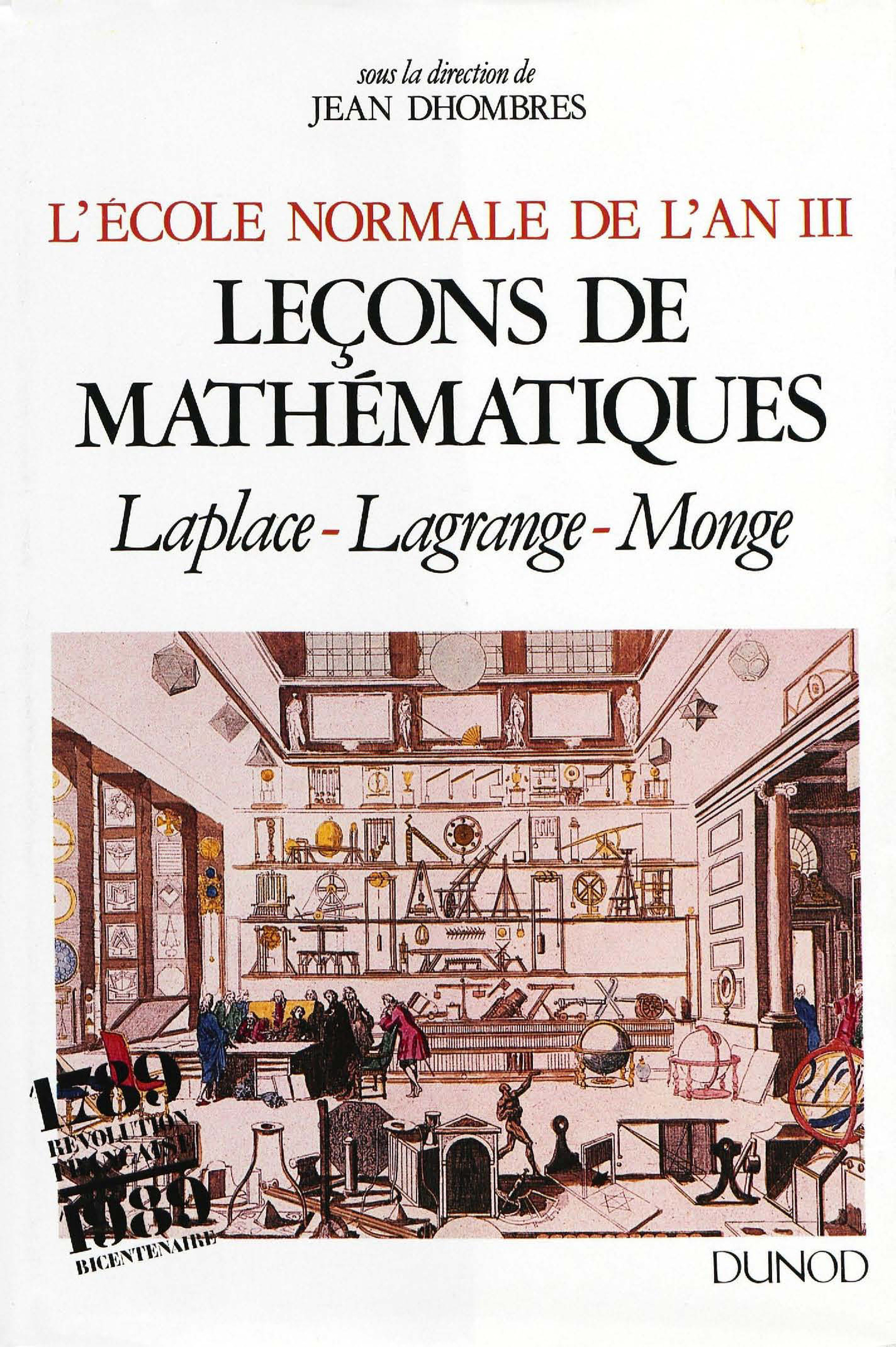 Couverture ebook de L'École normale de l'an III. Vol. 1, Leçons de mathématiques, de