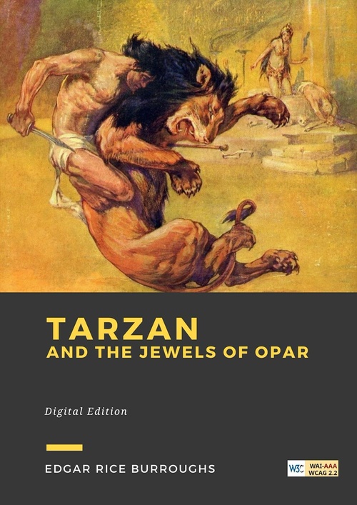 Couverture ebook de Tarzan and the Jewels of opar, de Edgar Rice Burroughs