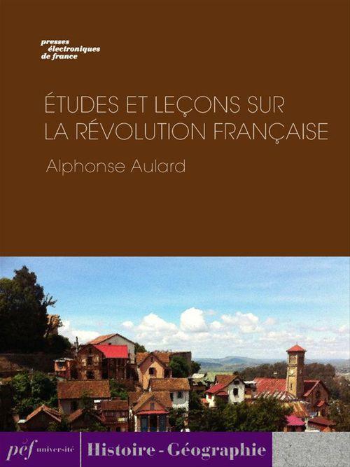 ebook cover of Études et leçons sur la Révolution française, by Alphonse Aulard