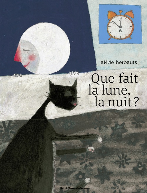 Couverture ebook de Que fait la lune, la nuit ?, de Anne Herbauts