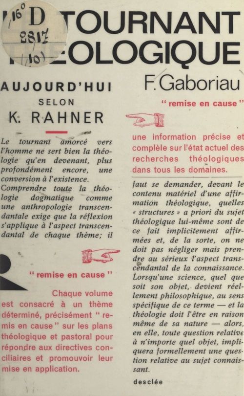 ebook cover of Le tournant théologique, by Florent Gaboriau
