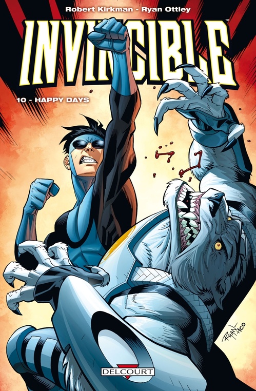 ebook cover of Invincible T10 - Happy days, by Robert Kirkman, Ryan Ottley