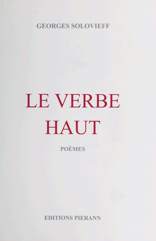 Couverture ebook de Le Verbe Haut, de Georges Solovieff