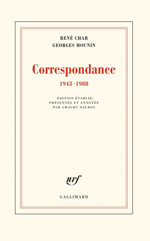 ebook cover of Correspondance (1943-1988), by René Char, Georges Mounin